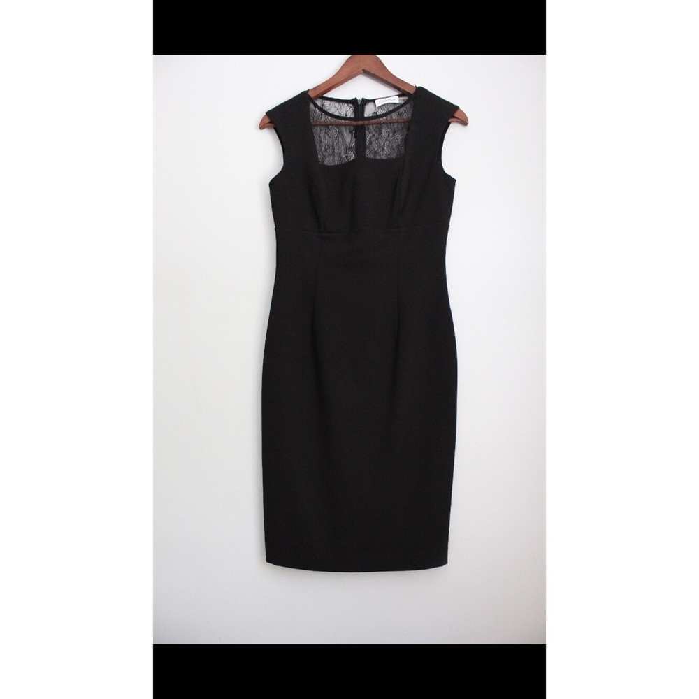 Calvin Klein | Sheath Career Dress w/ Lace Detail